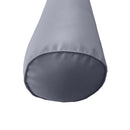 Medium Size 24"x6" Outdoor Bolster Pillow Water Repellent Decorative Bolster Pillow Insert and Cover for Porch Swing Couch Sofa Cushion Patio Furniture