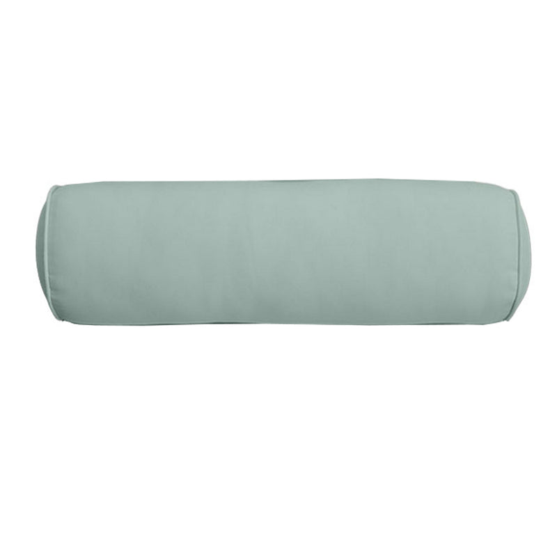 |COVER ONLY| Medium Size 24"x6" Outdoor Bolster Pillow Water Repellent Decorative Bolster Pillow for Porch Swing Couch Sofa Cushion Patio Furniture