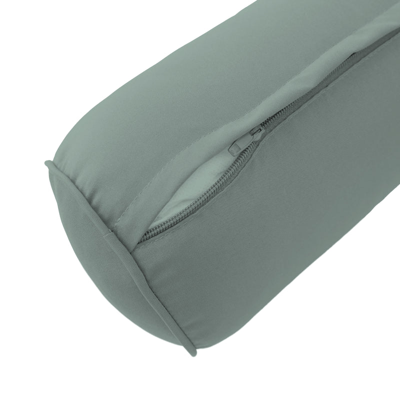 |COVER ONLY| Medium Size 24"x6" Outdoor Bolster Pillow Water Repellent Decorative Bolster Pillow for Porch Swing Couch Sofa Cushion Patio Furniture