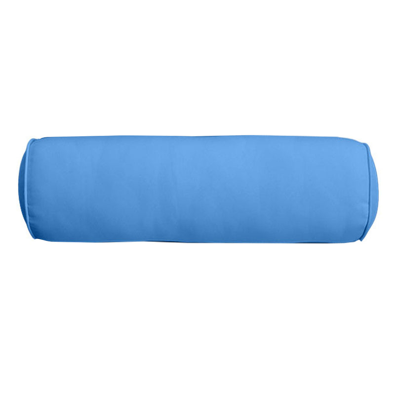 |COVER ONLY| Medium Size 24"x6" Outdoor Bolster Pillow Water Repellent Decorative Bolster Pillow for Porch Swing Couch Sofa Cushion Patio Furniture