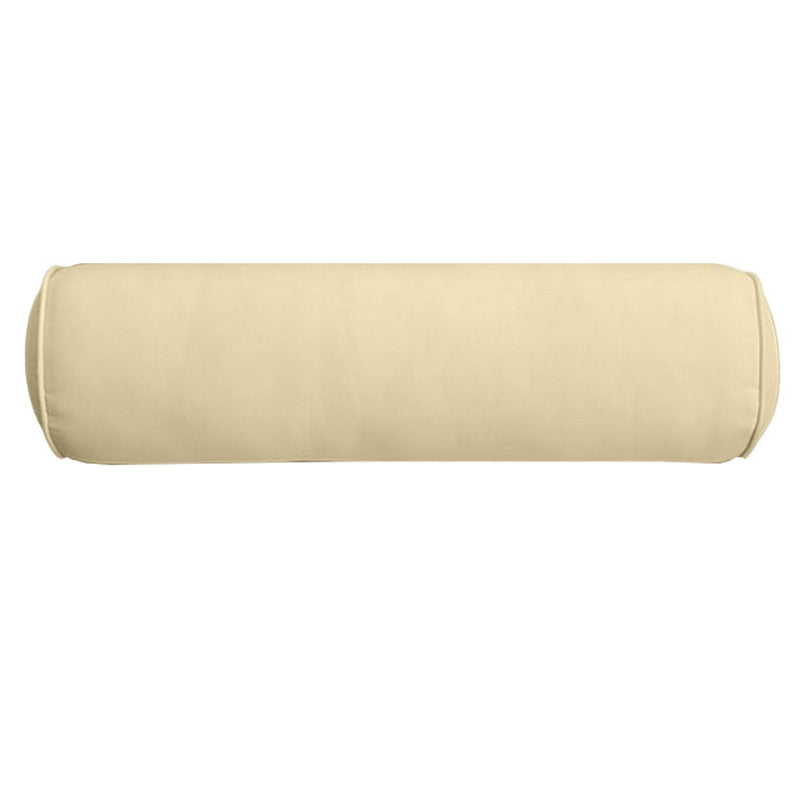 |COVER ONLY| Medium Size 24"x6" Outdoor Bolster Pillow Water Repellent Decorative Bolster Pillow for Porch Swing Couch Sofa Cushion Patio Furniture