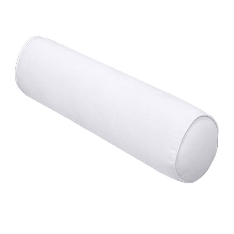 |COVER ONLY| Medium Size 24"x6" Outdoor Bolster Pillow Water Repellent Decorative Bolster Pillow for Porch Swing Couch Sofa Cushion Patio Furniture