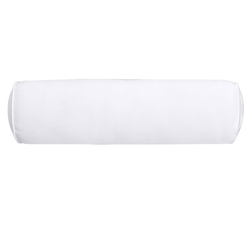 |COVER ONLY| Medium Size 24"x6" Outdoor Bolster Pillow Water Repellent Decorative Bolster Pillow for Porch Swing Couch Sofa Cushion Patio Furniture
