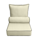 |COVER ONLY| Large Size 26x30x6 Outdoor Deep Seat Cushion with Bolster, Water Repellent, Patio Deep Seat Backrest Cushion Bolster Slipcovers Replacement