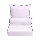 Large Size 26"x30"x6" Outdoor Deep Seat Cushion with Bolster, Water Repellent, Patio Deep Seat Backrest Cushion Bolster Pillow Insert and Slipcover Set