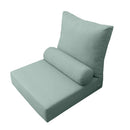 |COVER ONLY| Medium Size 24"x26"x6" Outdoor Deep Seat Cushion with Bolster, Water Repellent, Patio Deep Seat Backrest Cushion Bolster Slipcovers Replacement