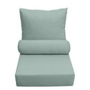 |COVER ONLY| Medium Size 24"x26"x6" Outdoor Deep Seat Cushion with Bolster, Water Repellent, Patio Deep Seat Backrest Cushion Bolster Slipcovers Replacement