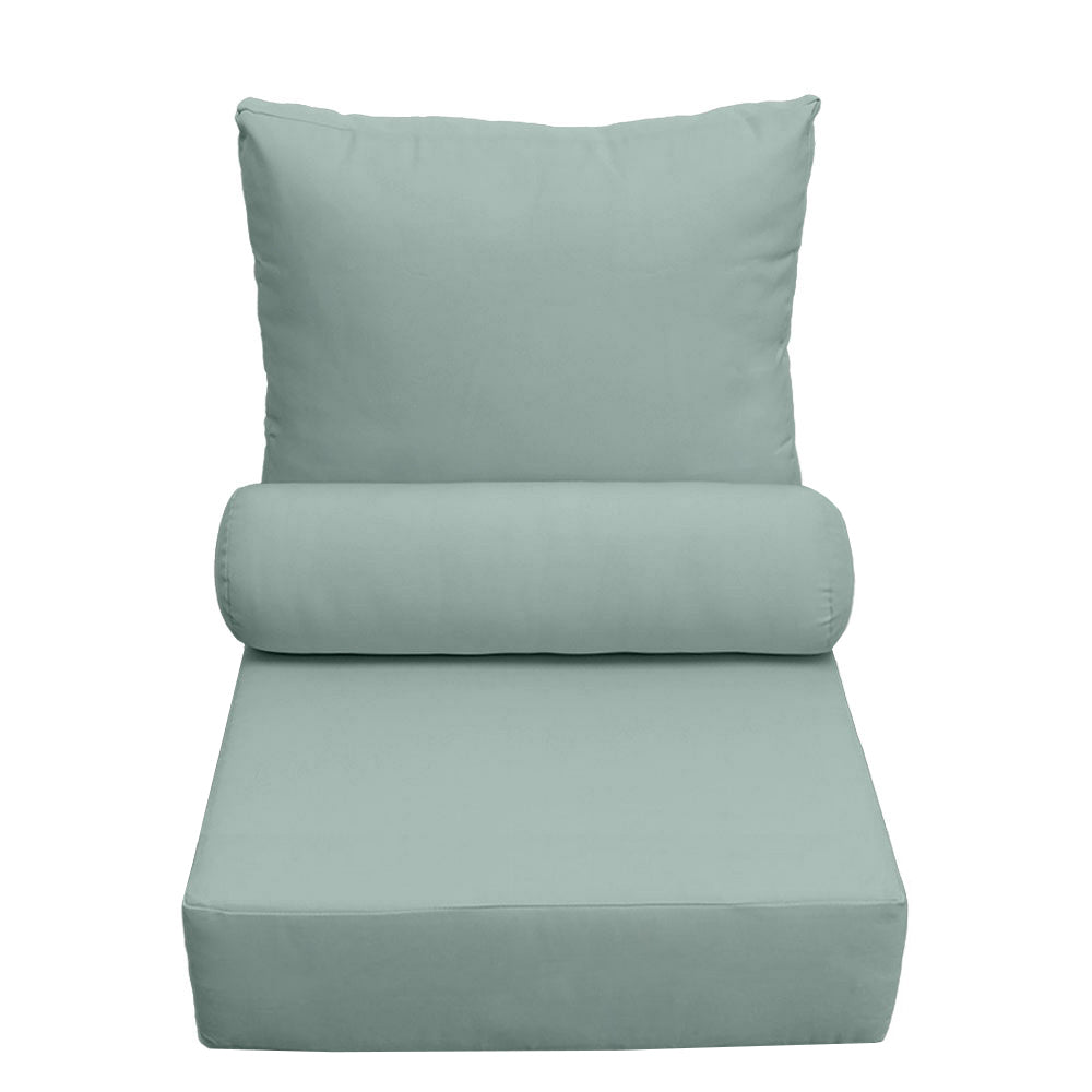 |COVER ONLY| Small Size 23"x24"x6" Outdoor Deep Seat Cushion with Bolster, Water Repellent, Patio Deep Seat Backrest Cushion Bolster Slipcovers Replacement
