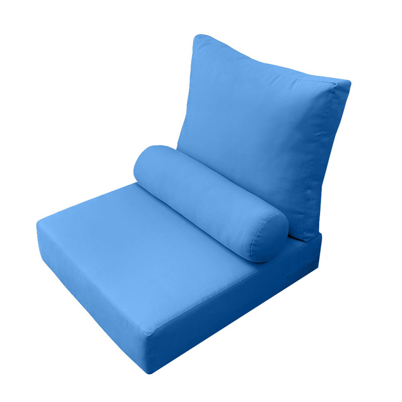 |COVER ONLY| Large Size 26x30x6 Outdoor Deep Seat Cushion with Bolster, Water Repellent, Patio Deep Seat Backrest Cushion Bolster Slipcovers Replacement