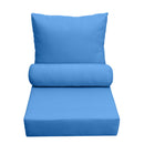 Large Size 26"x30"x6" Outdoor Deep Seat Cushion with Bolster, Water Repellent, Patio Deep Seat Backrest Cushion Bolster Pillow Insert and Slipcover Set