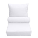 |COVER ONLY| Small Size 23"x24"x6" Outdoor Deep Seat Cushion with Bolster, Water Repellent, Patio Deep Seat Backrest Cushion Bolster Slipcovers Replacement