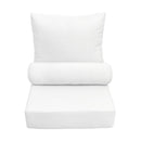 Medium Size 24"x26"x6" Outdoor Deep Seat Cushion with Bolster, Water Repellent, Patio Deep Seat Backrest Cushion Bolster Pillow Insert and Slipcover Set