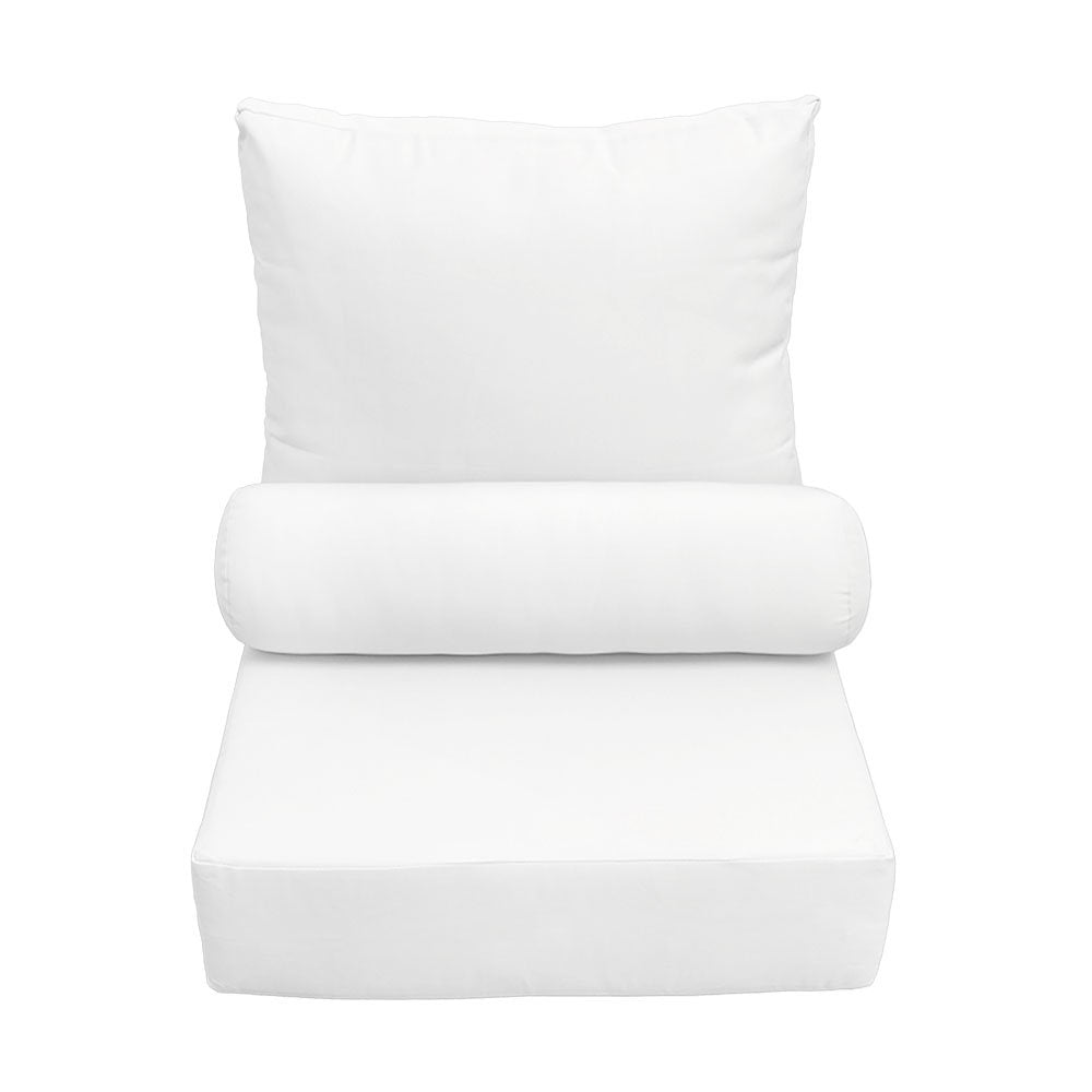|COVER ONLY| Small Size 23"x24"x6" Outdoor Deep Seat Cushion with Bolster, Water Repellent, Patio Deep Seat Backrest Cushion Bolster Slipcovers Replacement