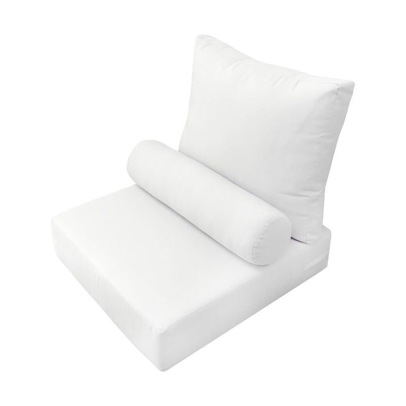 |COVER ONLY| Medium Size 24"x26"x6" Outdoor Deep Seat Cushion with Bolster, Water Repellent, Patio Deep Seat Backrest Cushion Bolster Slipcovers Replacement