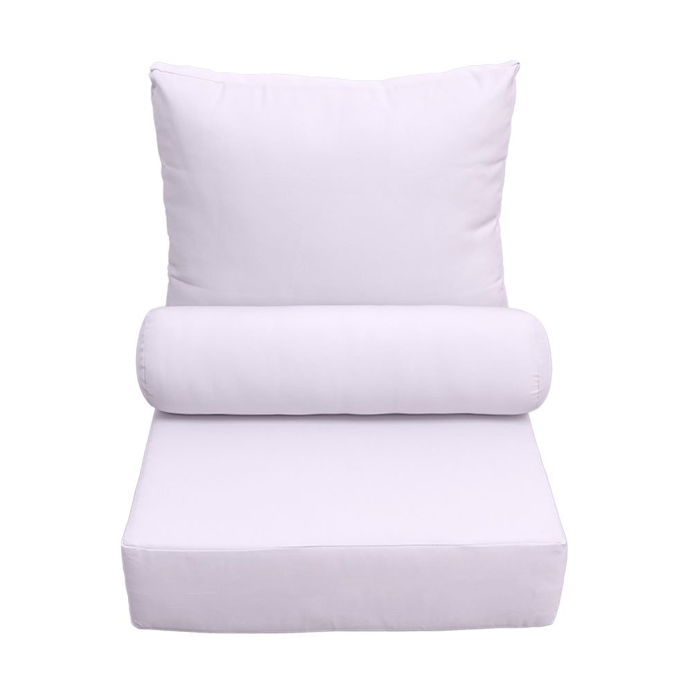 |COVER ONLY| Medium Size 24"x26"x6" Outdoor Deep Seat Cushion with Bolster, Water Repellent, Patio Deep Seat Backrest Cushion Bolster Slipcovers Replacement