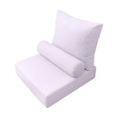 Small Size 23"x24"x6" Outdoor Deep Seat Cushion with Bolster, Water Repellent, Patio Deep Seat Backrest Cushion Bolster Pillow Insert and Slipcover Set
