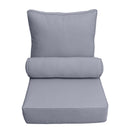 |COVER ONLY| Medium Size 24"x26"x6" Outdoor Deep Seat Cushion with Bolster, Water Repellent, Patio Deep Seat Backrest Cushion Bolster Slipcovers Replacement