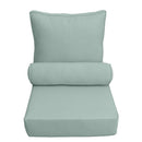 |COVER ONLY| Medium Size 24"x26"x6" Outdoor Deep Seat Cushion with Bolster, Water Repellent, Patio Deep Seat Backrest Cushion Bolster Slipcovers Replacement