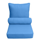 |COVER ONLY| Medium Size 24"x26"x6" Outdoor Deep Seat Cushion with Bolster, Water Repellent, Patio Deep Seat Backrest Cushion Bolster Slipcovers Replacement