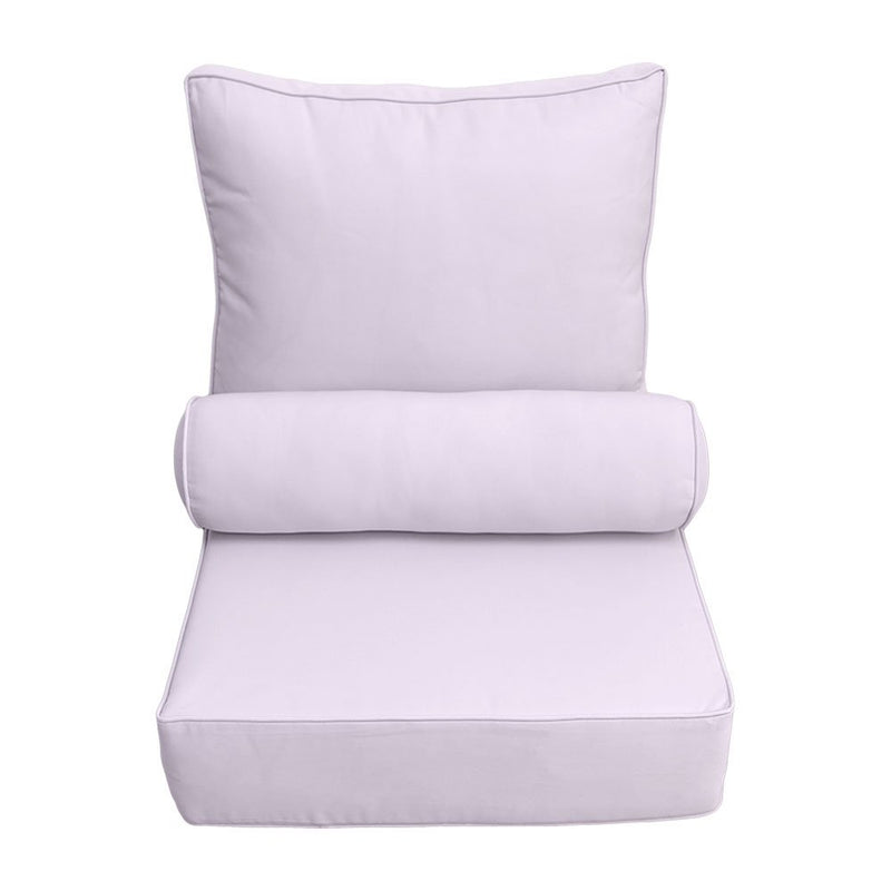 |COVER ONLY| Small Size 23"x24"x6" Outdoor Deep Seat Cushion with Bolster, Water Repellent, Patio Deep Seat Backrest Cushion Bolster Slipcovers Replacement