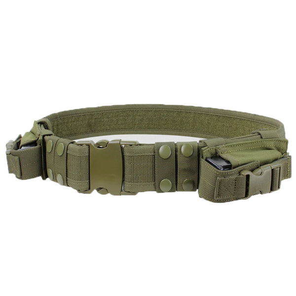 Condor Molle Tactical Belt Combat Police SWAT 2 Pistol Utility Belt-OD GREEN