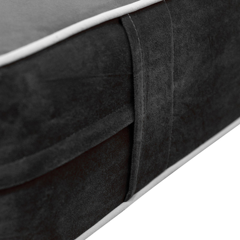 STYLE V3 - Velvet Indoor Daybed Mattress Bolster Backrest Cushion Pillow |COVERS ONLY|