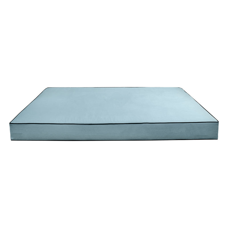 STYLE V2 - Velvet Indoor Daybed Mattress Bolster Backrest Cushion Pillow Complete Set