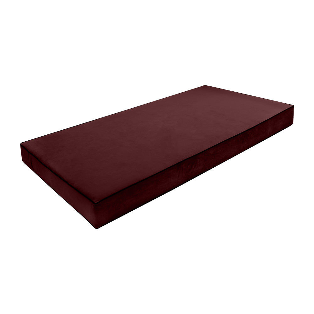 STYLE V5 - Velvet Indoor Daybed Mattress Bolster Cushion Pillow Complete Set
