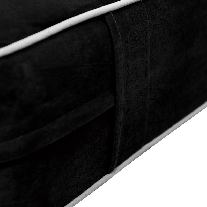 STYLE V3 - Velvet Indoor Daybed Mattress Bolster Backrest Cushion Pillow |COVERS ONLY|