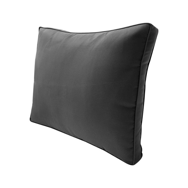 |COVER ONLY| Medium Size 24"x26"x6" Outdoor Deep Seat Cushion with Bolster, Water Repellent, Patio Deep Seat Backrest Cushion Bolster Slipcovers Replacement