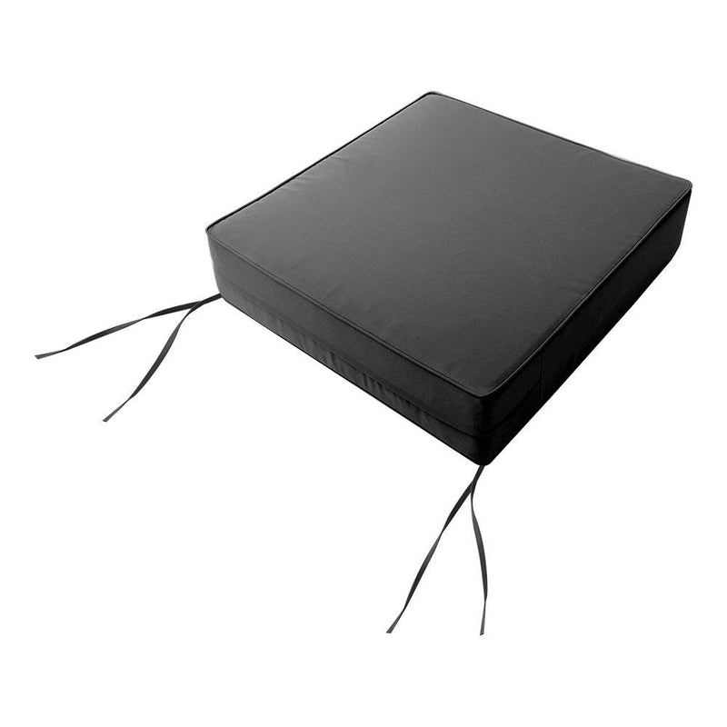 Small Size 23"x24"x6" Outdoor Deep Seat Cushion, Water Repellent, Patio Deep Seat Backrest Cushion Insert & Cover Set