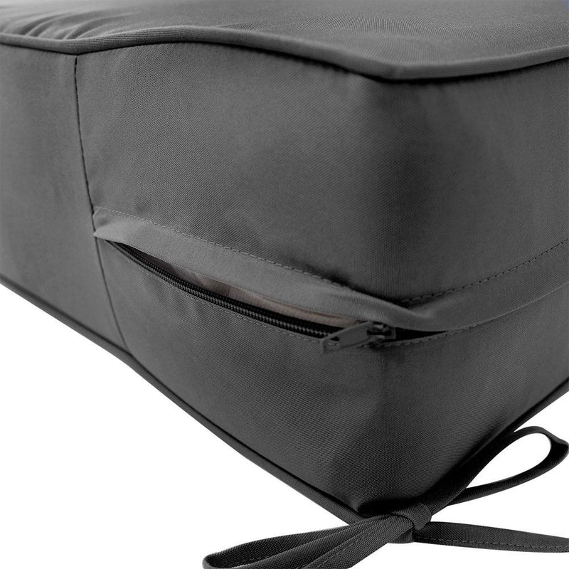 Medium Size 24"x26"x6" Outdoor Deep Seat Cushion, Water Repellent, Patio Deep Seat Backrest Cushion Insert & Cover Set