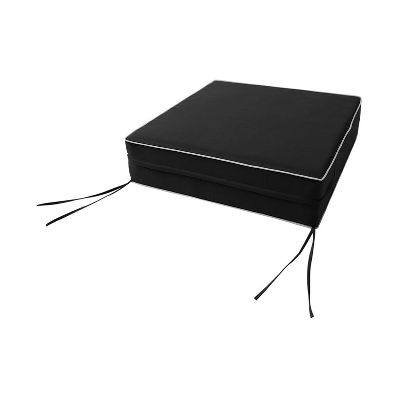Medium Size 24"x26"x6" Outdoor Deep Seat Cushion, Water Repellent, Patio Deep Seat Backrest Cushion Insert & Cover Set