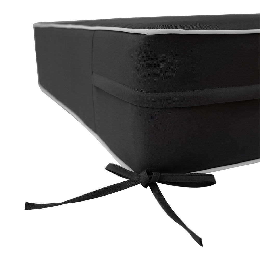 Small Size 23"x24"x6" Outdoor Deep Seat Cushion, Water Repellent, Patio Deep Seat Backrest Cushion Insert & Cover Set