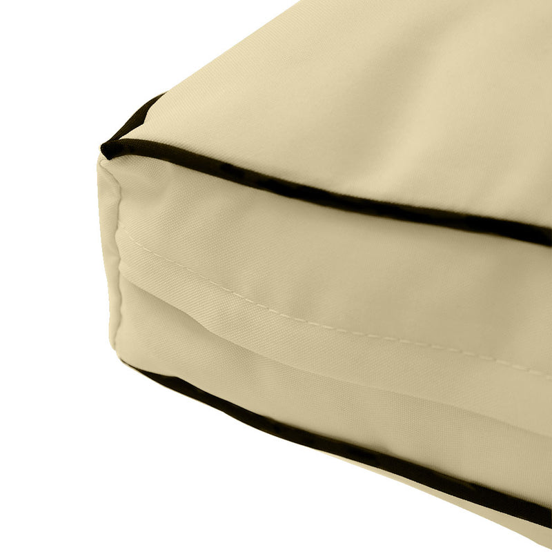 Medium Size 24"x26"x6" Outdoor Deep Seat Cushion, Water Repellent, Patio Deep Seat Backrest Cushion Insert & Cover Set