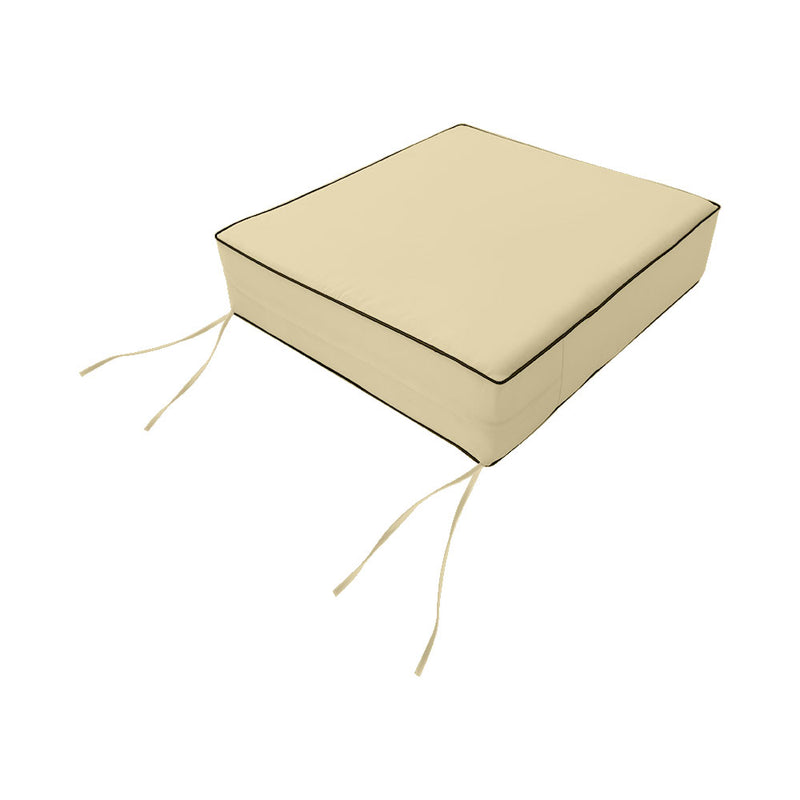 |COVER ONLY| Small Size 23"x24"x6" Outdoor Deep Seat Cushion with Bolster, Water Repellent, Patio Deep Seat Backrest Cushion Bolster Slipcovers Replacement