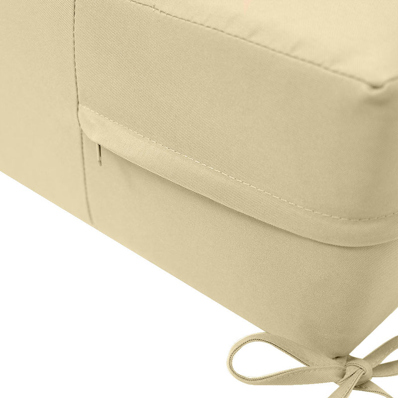 Medium Size 24"x26"x6" Outdoor Deep Seat Cushion, Water Repellent, Patio Deep Seat Backrest Cushion Insert & Cover Set