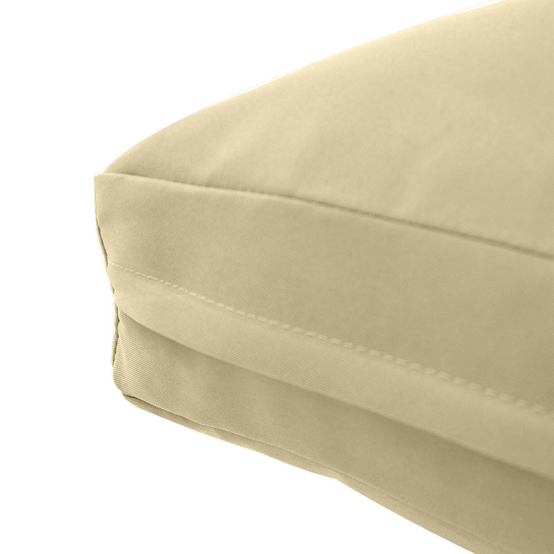 Medium Size 24"x26"x6" Outdoor Deep Seat Cushion, Water Repellent, Patio Deep Seat Backrest Cushion Insert & Cover Set