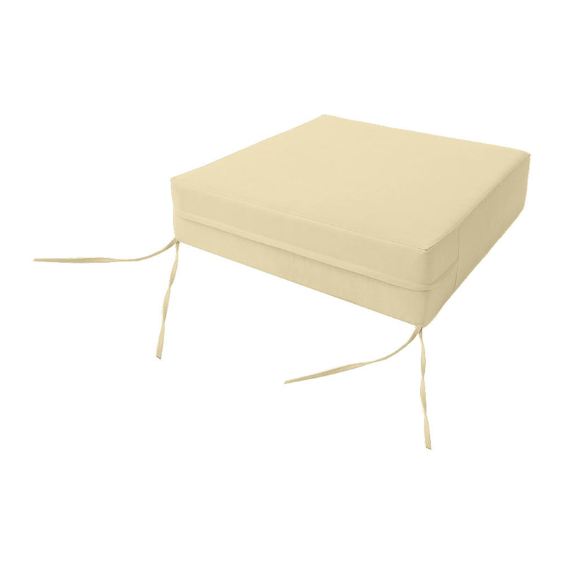 |COVER ONLY| Small Size 23"x24"x6" Outdoor Deep Seat Cushion with Bolster, Water Repellent, Patio Deep Seat Backrest Cushion Bolster Slipcovers Replacement