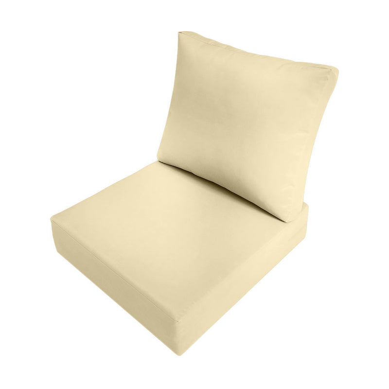 |COVER ONLY| Large Size 26x30x6 Outdoor Deep Seat Cushion with Bolster, Water Repellent, Patio Deep Seat Backrest Cushion Bolster Slipcovers Replacement