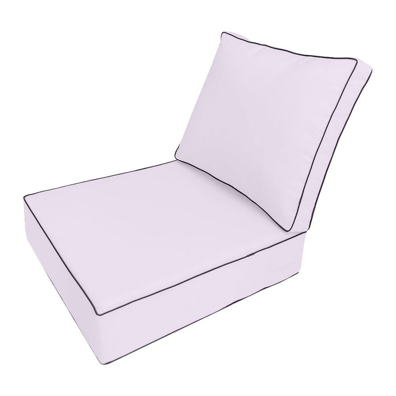 |COVER ONLY| Small Size 23"x24"x6" Outdoor Deep Seat Cushion with Bolster, Water Repellent, Patio Deep Seat Backrest Cushion Bolster Slipcovers Replacement
