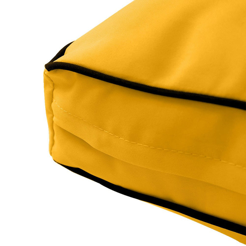 Medium Size 24"x26"x6" Outdoor Deep Seat Cushion, Water Repellent, Patio Deep Seat Backrest Cushion Insert & Cover Set