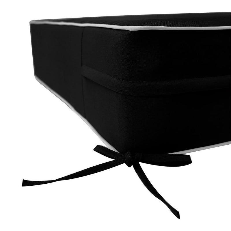 Medium Size 24"x26"x6" Outdoor Deep Seat Cushion, Water Repellent, Patio Deep Seat Backrest Cushion Insert & Cover Set