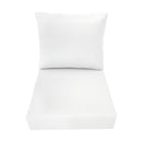 Small Size 23"x24"x6" Outdoor Deep Seat Cushion, Water Repellent, Patio Deep Seat Backrest Cushion Insert & Cover Set