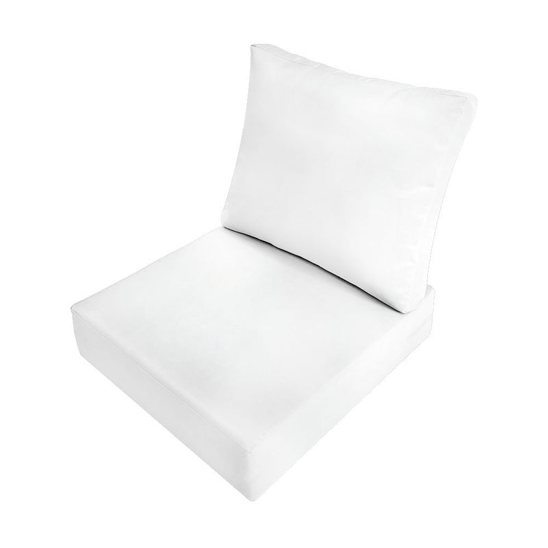 |COVER ONLY| Small Size 23"x24"x6" Outdoor Deep Seat Cushion with Bolster, Water Repellent, Patio Deep Seat Backrest Cushion Bolster Slipcovers Replacement
