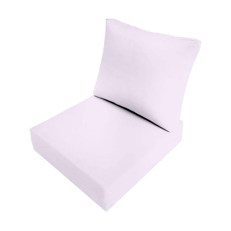 |COVER ONLY| Medium Size 24"x26"x6" Outdoor Deep Seat Cushion with Bolster, Water Repellent, Patio Deep Seat Backrest Cushion Bolster Slipcovers Replacement