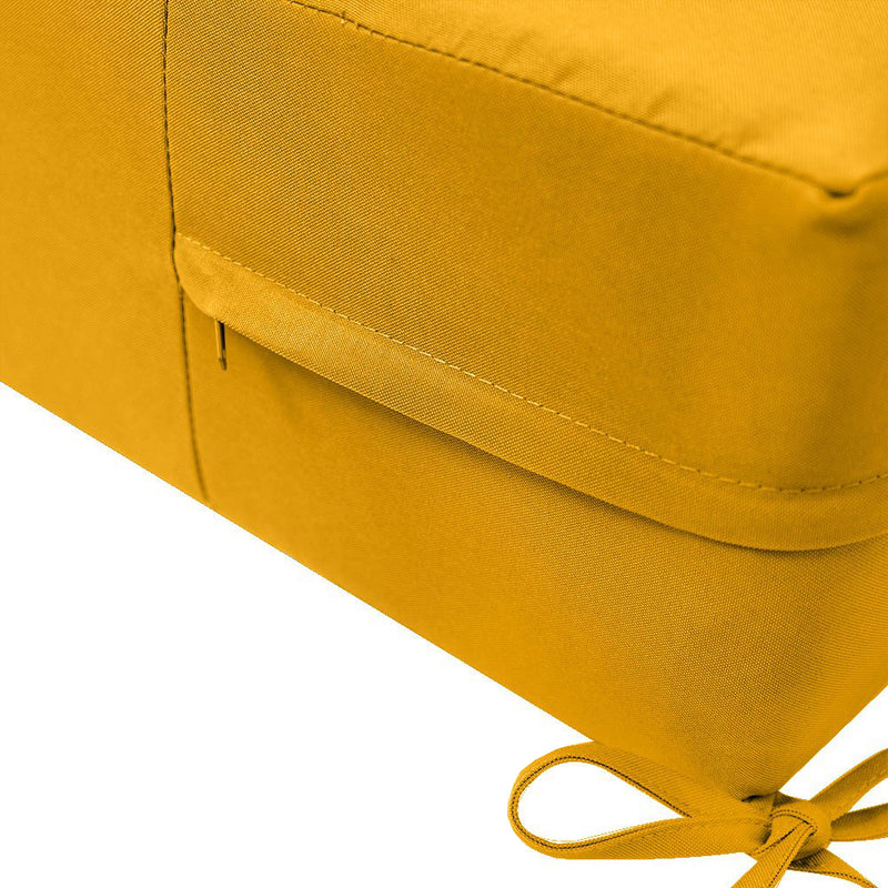 Medium Size 24"x26"x6" Outdoor Deep Seat Cushion, Water Repellent, Patio Deep Seat Backrest Cushion Insert & Cover Set