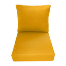 Large Size 26"x30"x6" Outdoor Deep Seat Cushion, Water Repellent, Patio Deep Seat Backrest Cushion Insert & Cover Set