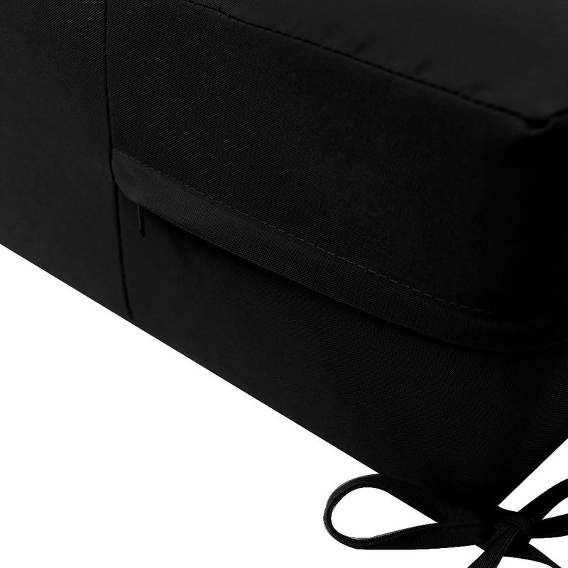 Medium Size 24"x26"x6" Outdoor Deep Seat Cushion, Water Repellent, Patio Deep Seat Backrest Cushion Insert & Cover Set