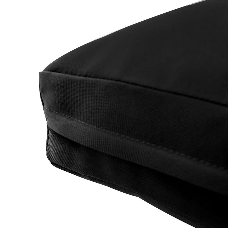 Medium Size 24"x26"x6" Outdoor Deep Seat Cushion, Water Repellent, Patio Deep Seat Backrest Cushion Insert & Cover Set